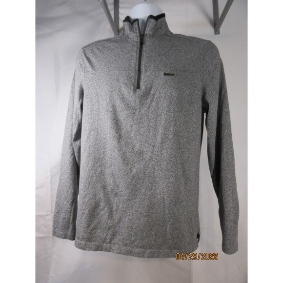 Calvin Klein Other - Calvin Klein Men's Quarter Zip Pullover Heather Grey Mock Neck Logo Top Size M